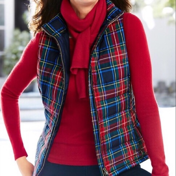 Talbots Jackets & Blazers - 🦌 Talbots Macbeth Tartan Plaid Puffer Down Vest